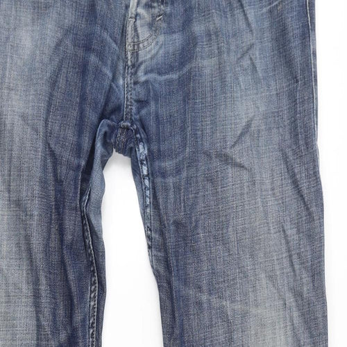 KENZO Mens Blue Cotton Straight Jeans Size 36 in L35 in Regular Button