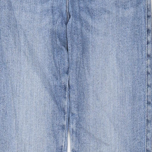 Wrangler Mens Blue Cotton Skinny Jeans Size 27 in L32 in Regular Zip - Pockets, Belt Loops, Logo