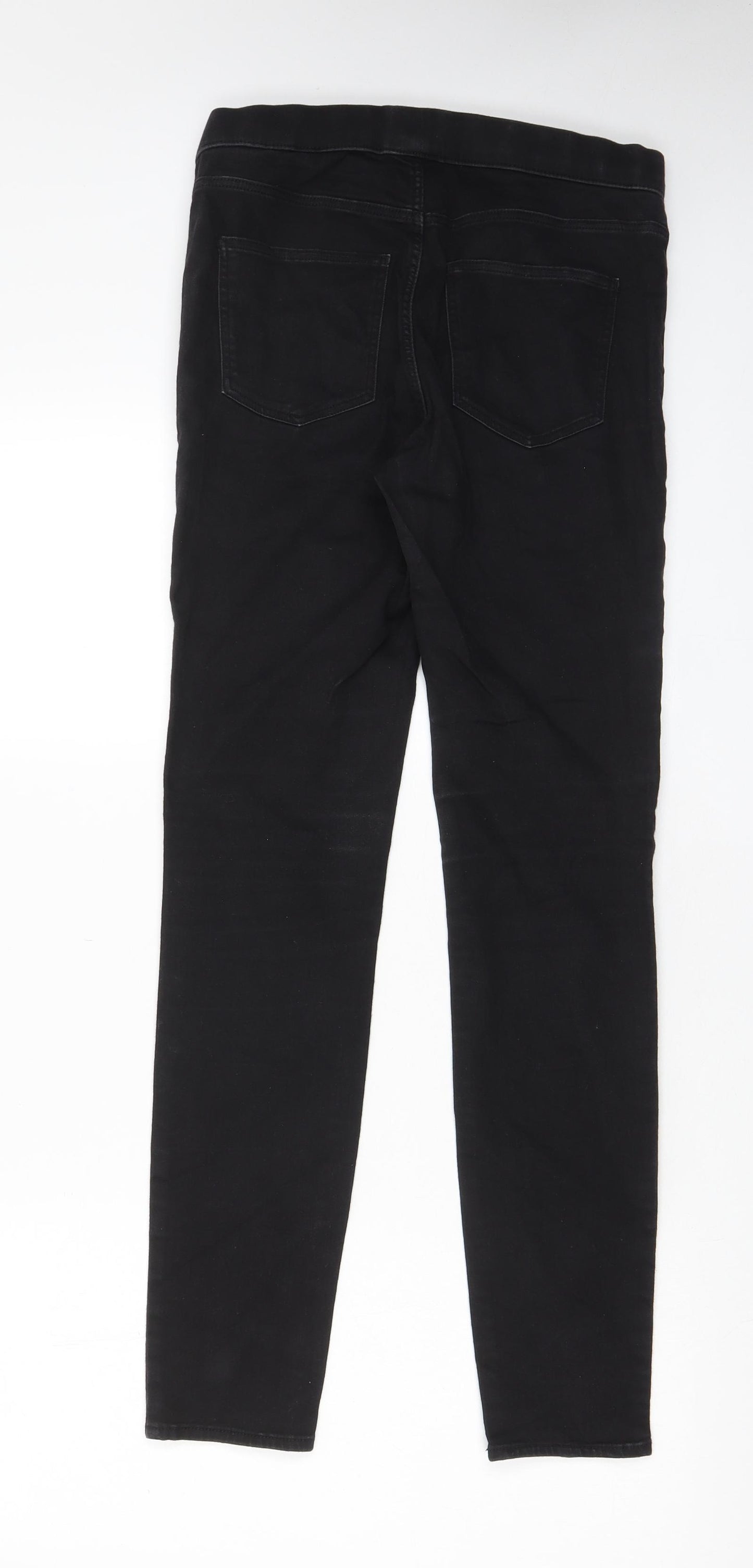 H&M Womens Black Cotton Jegging Jeans Size 10 L30 in Regular - Pockets