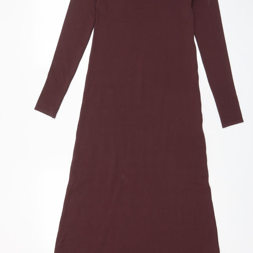 Zara Womens Red Polyamide A-Line Size S Crew Neck Pullover - Shoulder pads