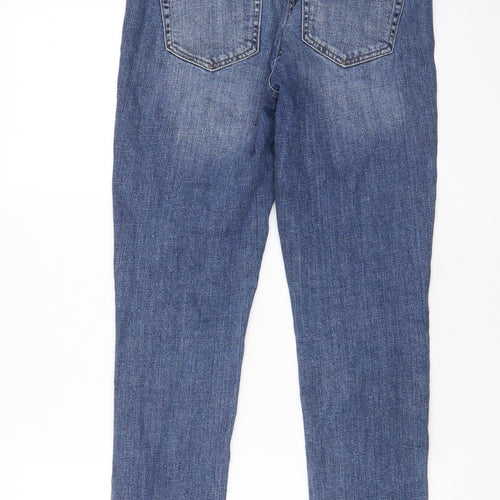 Gap Womens Blue Cotton Capri Jeans Size 30 in L26 in Regular Zip - Pockets, Belt Loops, Star, Studs