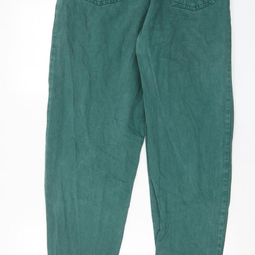 Joker Womens Green Cotton Straight Jeans Size 14 L29 in Regular Zip - Pockets, Belt Loops, Embroided