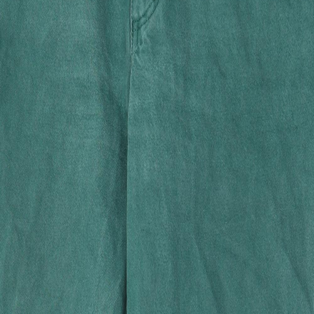Joker Womens Green Cotton Straight Jeans Size 14 L29 in Regular Zip - Pockets, Belt Loops, Embroided