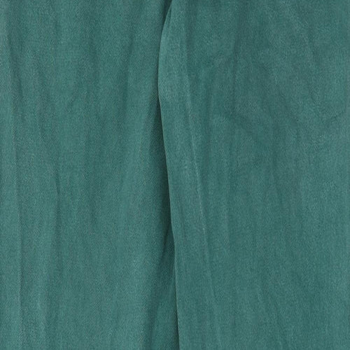 Joker Womens Green Cotton Straight Jeans Size 14 L29 in Regular Zip - Pockets, Belt Loops, Embroided