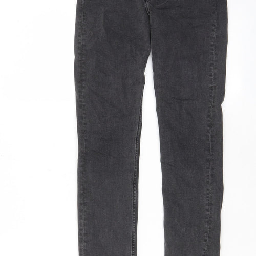 Weekday Womens Grey Cotton Skinny Jeans Size 26 in L32 in Regular Zip - Pockets