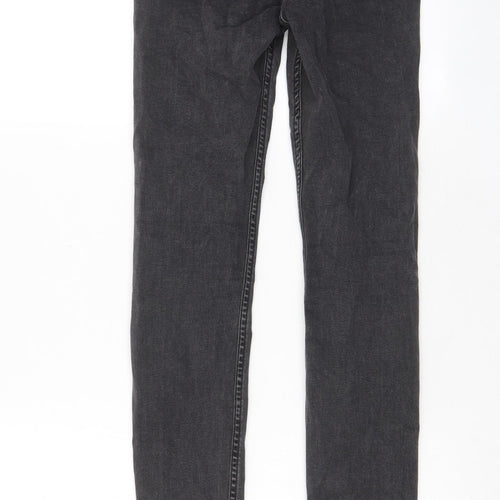 Weekday Womens Grey Cotton Skinny Jeans Size 26 in L32 in Regular Zip - Pockets