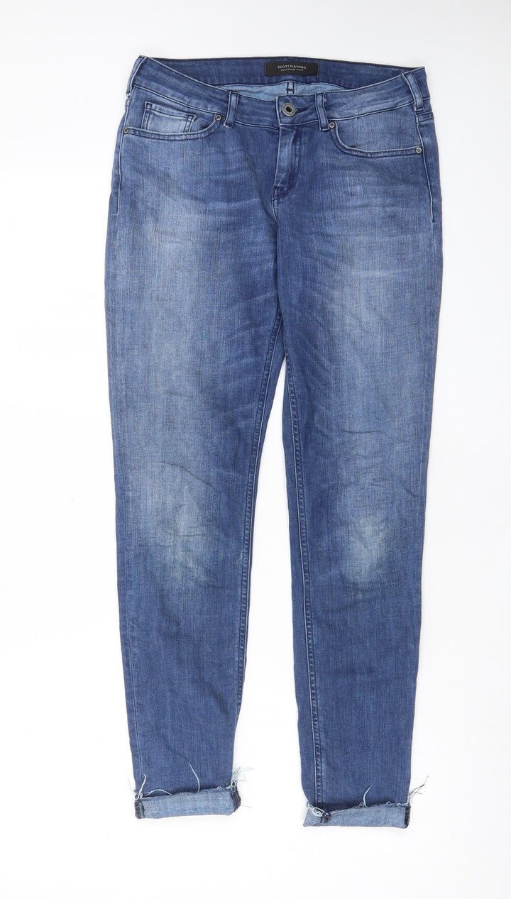 Scotch & Soda Womens Blue Cotton Skinny Jeans Size 27 in L32 in Regular Zip - Pockets