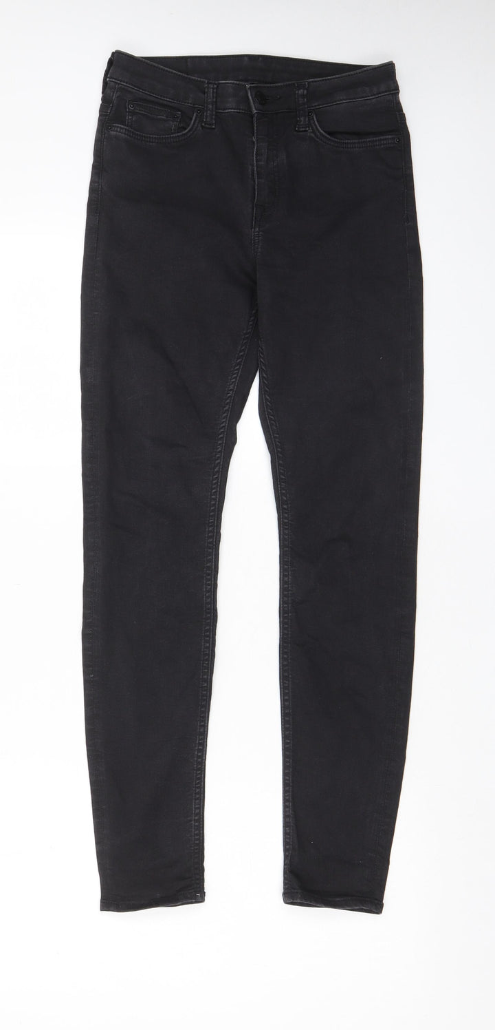 Weekday Womens Black Cotton Skinny Jeans Size 27 in L28 in Regular Zip - Pockets