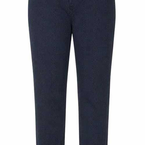 Grabal Arlok Womens Blue Animal Print Cotton Skinny Jeans Size 14 L29 in Regular Zip - Pockets