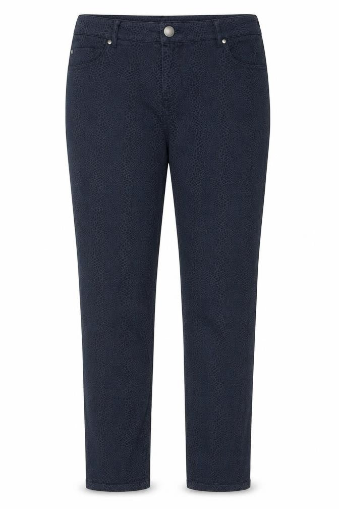 Grabal Arlok Womens Blue Animal Print Cotton Skinny Jeans Size 14 L29 in Regular Zip - Pockets