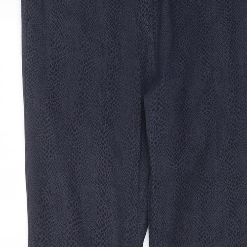 Grabal Arlok Womens Blue Animal Print Cotton Skinny Jeans Size 14 L29 in Regular Zip - Pockets