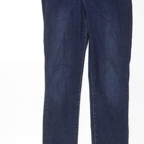 Outlander Womens Blue Cotton Straight Jeans Size 12 L28 in Regular Zip - Pockets