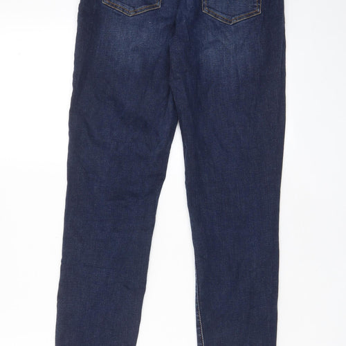 Outlander Womens Blue Cotton Straight Jeans Size 12 L28 in Regular Zip - Pockets