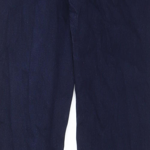 Marks and Spencer Womens Blue Cotton Skinny Jeans Size 12 L28 in Regular Zip - Pockets