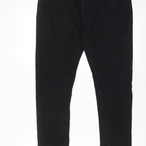 Burton Mens Black Cotton Skinny Jeans Size 30 in L25 in Regular Zip - Short leg, Pockets