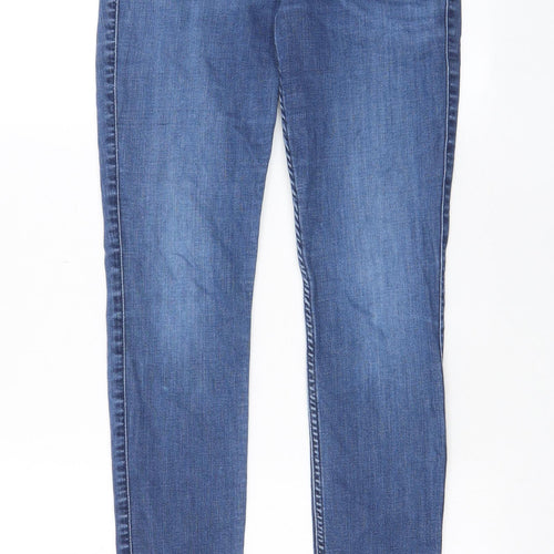 Lee Womens Blue Cotton Skinny Jeans Size 27 in L31 in Regular Zip - Pocket