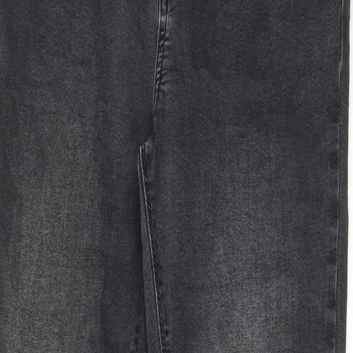 Denim & Co. Womens Grey Cotton Skinny Jeans Size 10 L27 in Regular Zip - Pockets, Belt Loops