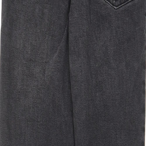 Denim & Co. Womens Grey Cotton Skinny Jeans Size 10 L27 in Regular Zip - Pockets, Belt Loops