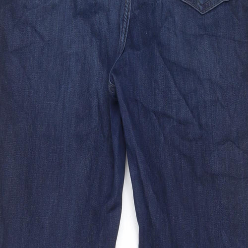 F&F Womens Blue Cotton Skinny Jeans Size 16 L26 in Regular Zip - Pockets