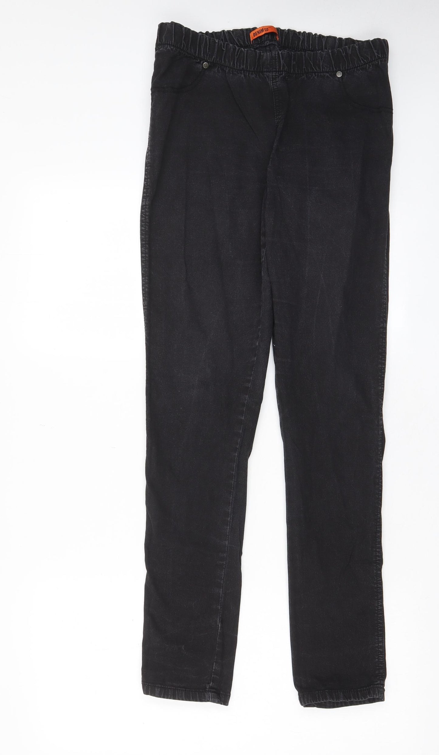 Denim & Co. Womens Black Cotton Skinny Jeans Size 14 L30 in Regular - Elastic waist