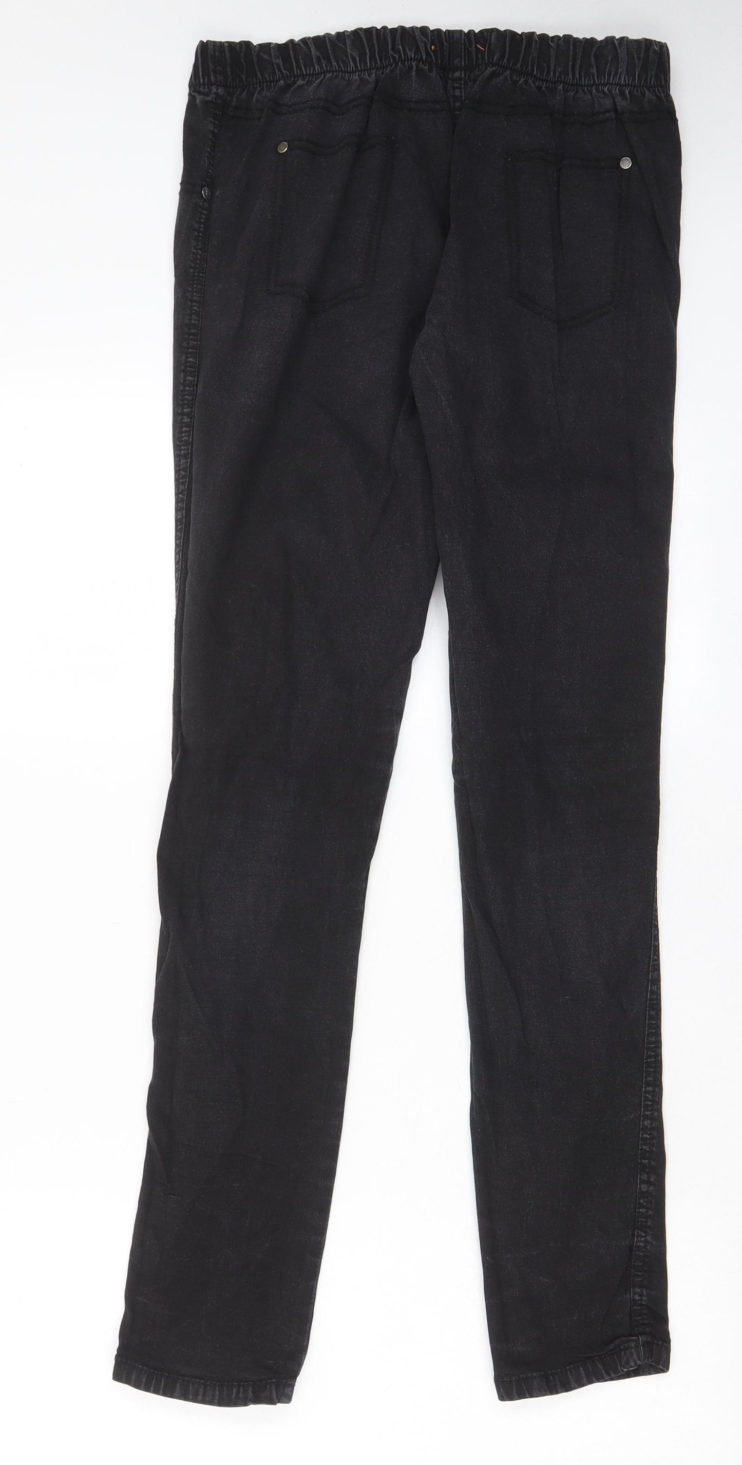 Denim & Co. Womens Black Cotton Skinny Jeans Size 14 L30 in Regular - Elastic waist