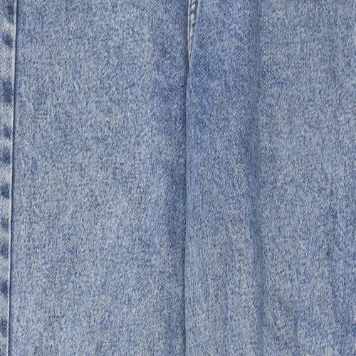 Denim & Co. Womens Blue Cotton Straight Jeans Size 10 L31 in Regular Zip - Pockets, Belt Loops