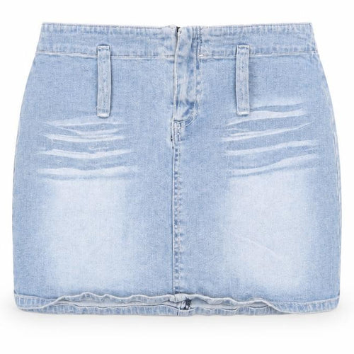 Tom Wolfe Womens Blue Cotton A-Line Skirt Size 28 in Zip - Glitter