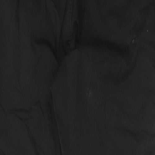 Johnny Big Mens Black Cotton Chino Trousers Size 36 in L29 in Regular Zip - Pockets, Belt Loops