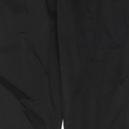 Johnny Big Mens Black Cotton Chino Trousers Size 36 in L29 in Regular Zip - Pockets, Belt Loops