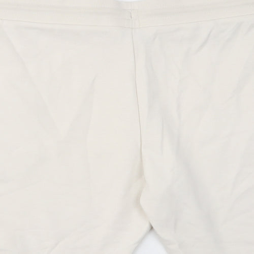 Autograph Mens Ivory Cotton Sweat Shorts Size 3XL L8 in Regular Drawstring - Zip Pockets