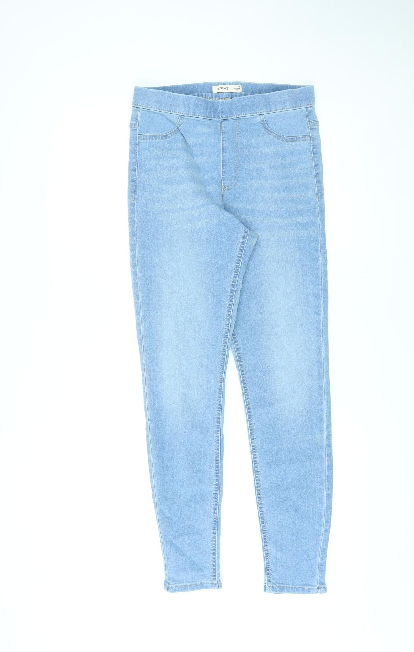 Marks and Spencer Womens Blue Cotton Jegging Jeans Size 10 L27 in Regular