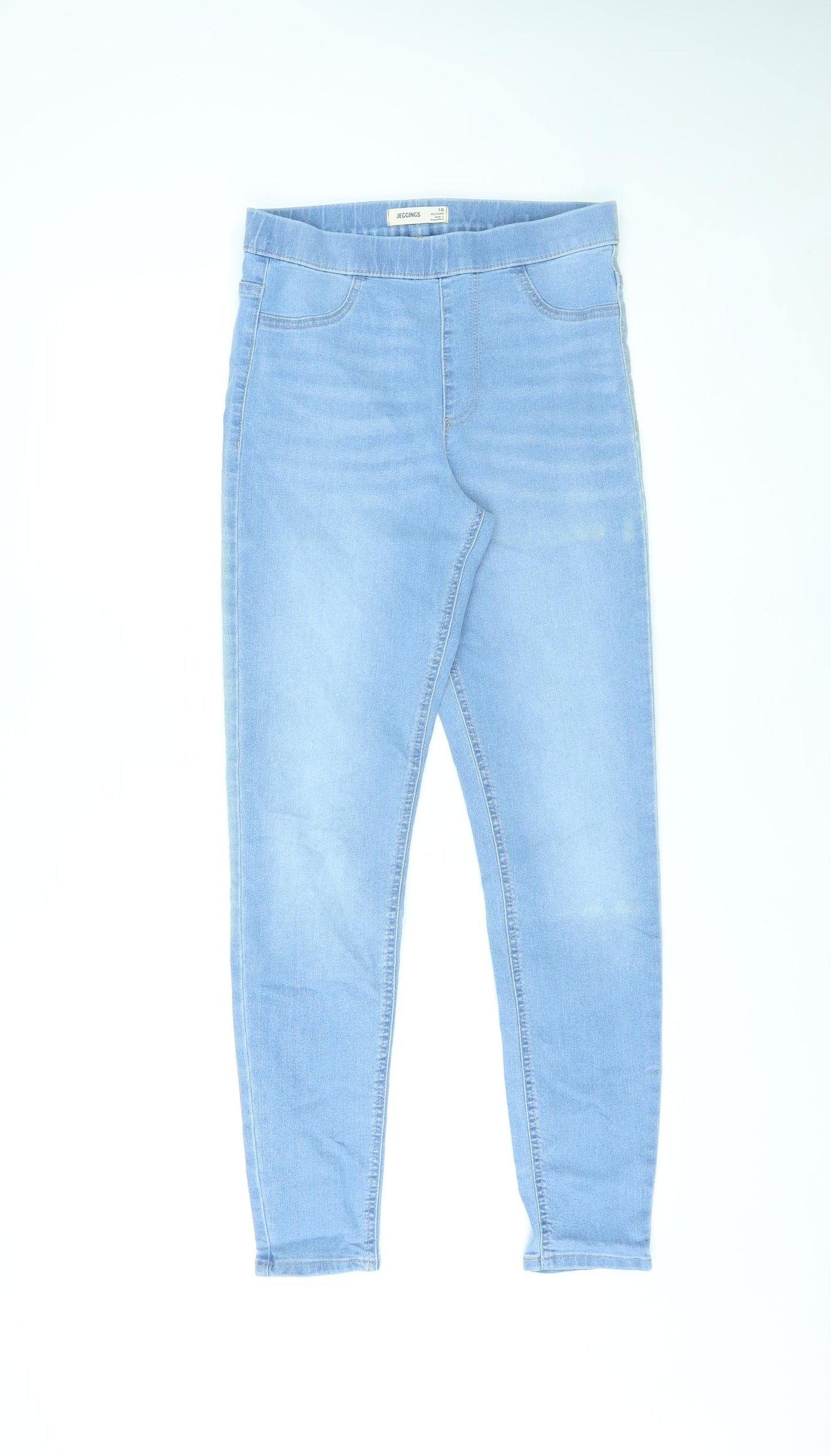 Marks and Spencer Womens Blue Cotton Jegging Jeans Size 10 L26 in Regular