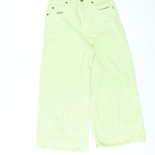 ASOS Womens Green Cotton Bootcut Jeans Size 25 in L21 in Regular Zip