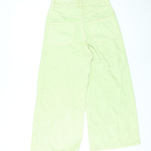 ASOS Womens Green Cotton Bootcut Jeans Size 25 in L21 in Regular Zip