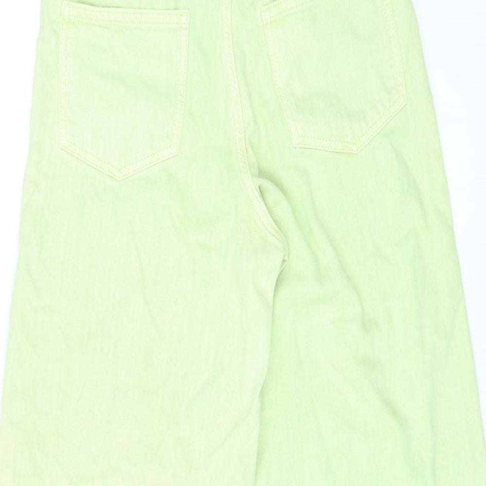ASOS Womens Green Cotton Bootcut Jeans Size 25 in L21 in Regular Zip