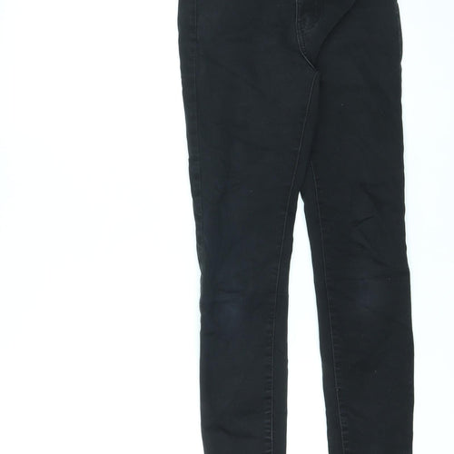 Denim & Co. Womens Black Cotton Skinny Jeans Size 6 L26 in Regular Zip