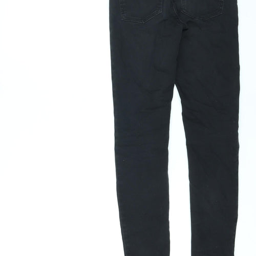 Denim & Co. Womens Black Cotton Skinny Jeans Size 6 L26 in Regular Zip