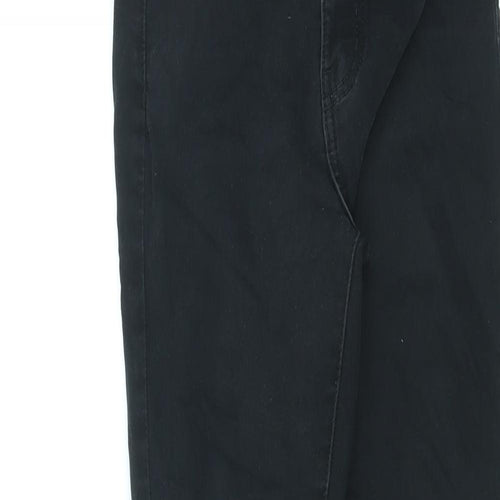 Denim & Co. Womens Black Cotton Skinny Jeans Size 6 L26 in Regular Zip