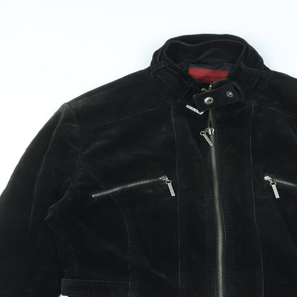 John by John Richmond Womens Black Jacket Size 14 Zip