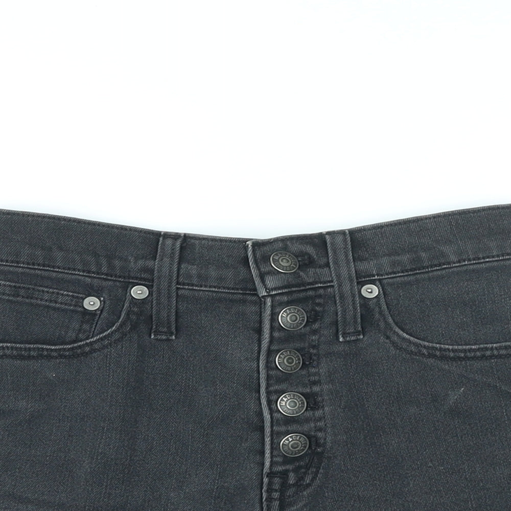 Madewell Womens Black Cotton Boyfriend Shorts Size 26 in L3 in Regular Button