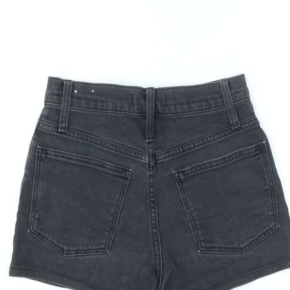 Madewell Womens Black Cotton Boyfriend Shorts Size 26 in L3 in Regular Button