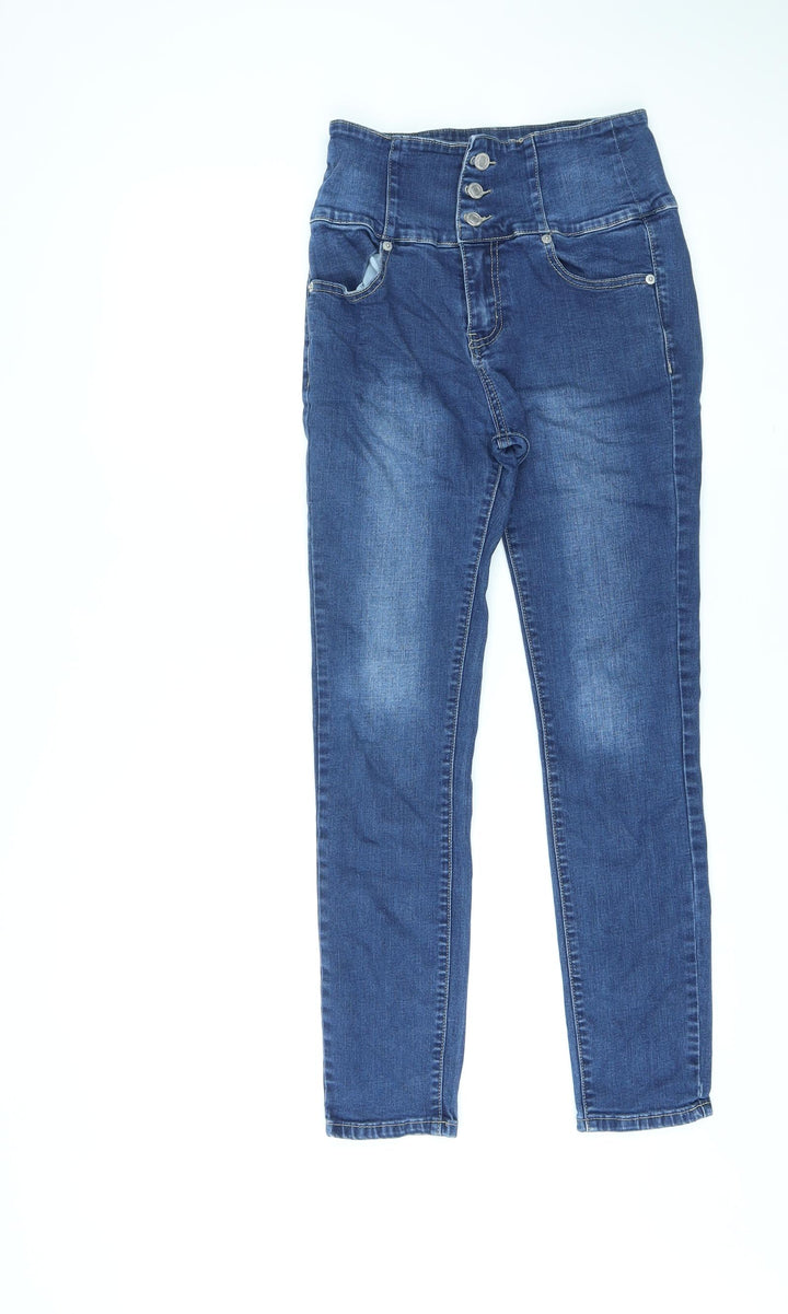 Chou Chou Womens Blue Cotton Skinny Jeans Size M L26 in Regular Zip