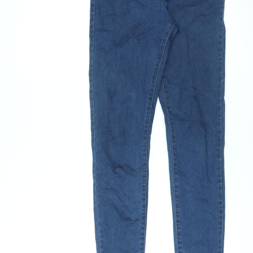 Denim & Co. Womens Blue Cotton Skinny Jeans Size 8 L29 in Regular Zip