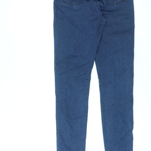 Denim & Co. Womens Blue Cotton Skinny Jeans Size 8 L29 in Regular Zip