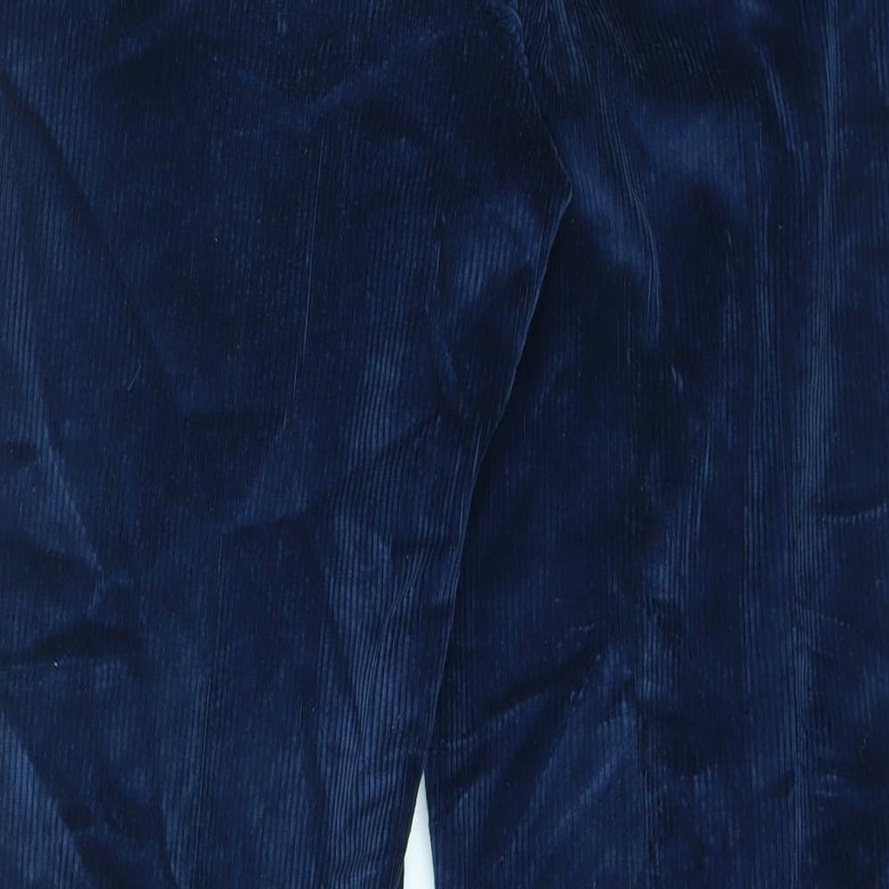 Magee Mens Blue Polyester Trousers Size 36 in L30 in Regular Zip