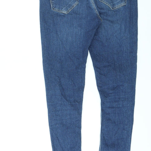 River Island Womens Blue Cotton Skinny Jeans Size 28 in L29 in Regular Zip