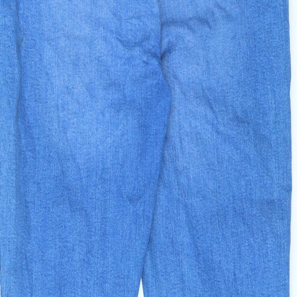 River Island Womens Blue Cotton Flared Jeans Size 18 L32 in Regular Zip