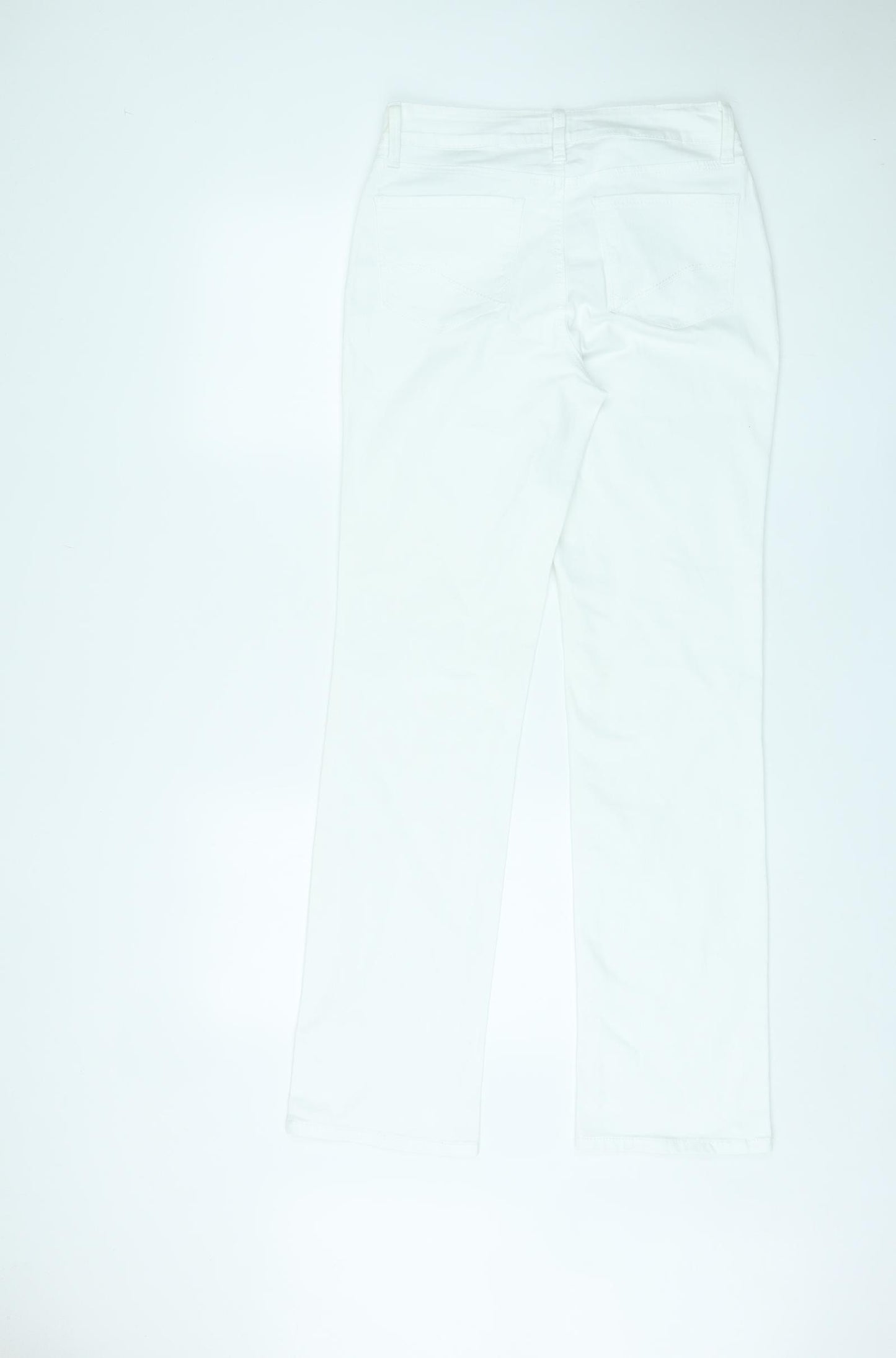 NYDJ Womens White Cotton Straight Jeans Size 6 L31 in Regular Zip