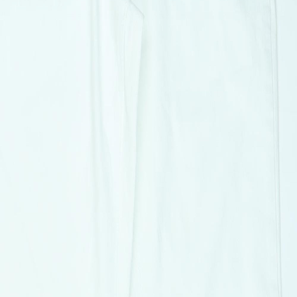 NYDJ Womens White Cotton Straight Jeans Size 6 L31 in Regular Zip