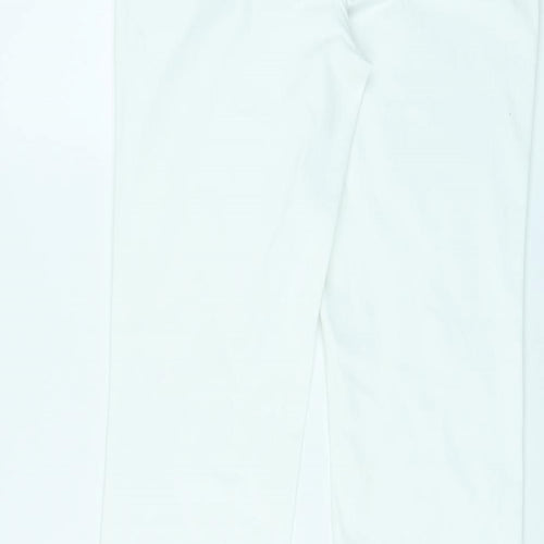 NYDJ Womens White Cotton Straight Jeans Size 6 L31 in Regular Zip